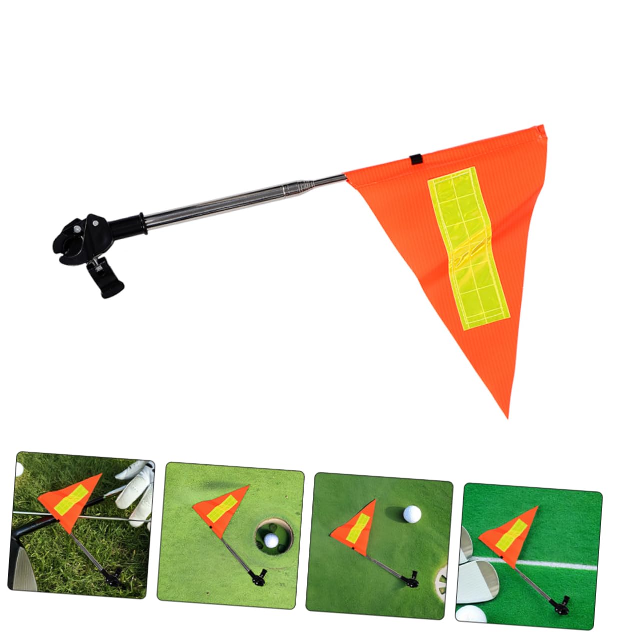BESPORTBLE 2piezas Banderas para Carrito De Golf Bandera De Seguridad Reflectante Telescópica para Sillas De Ruedas Alta Visibilidad para Carrito De Golf Banderín De Seguridad con Ajustable