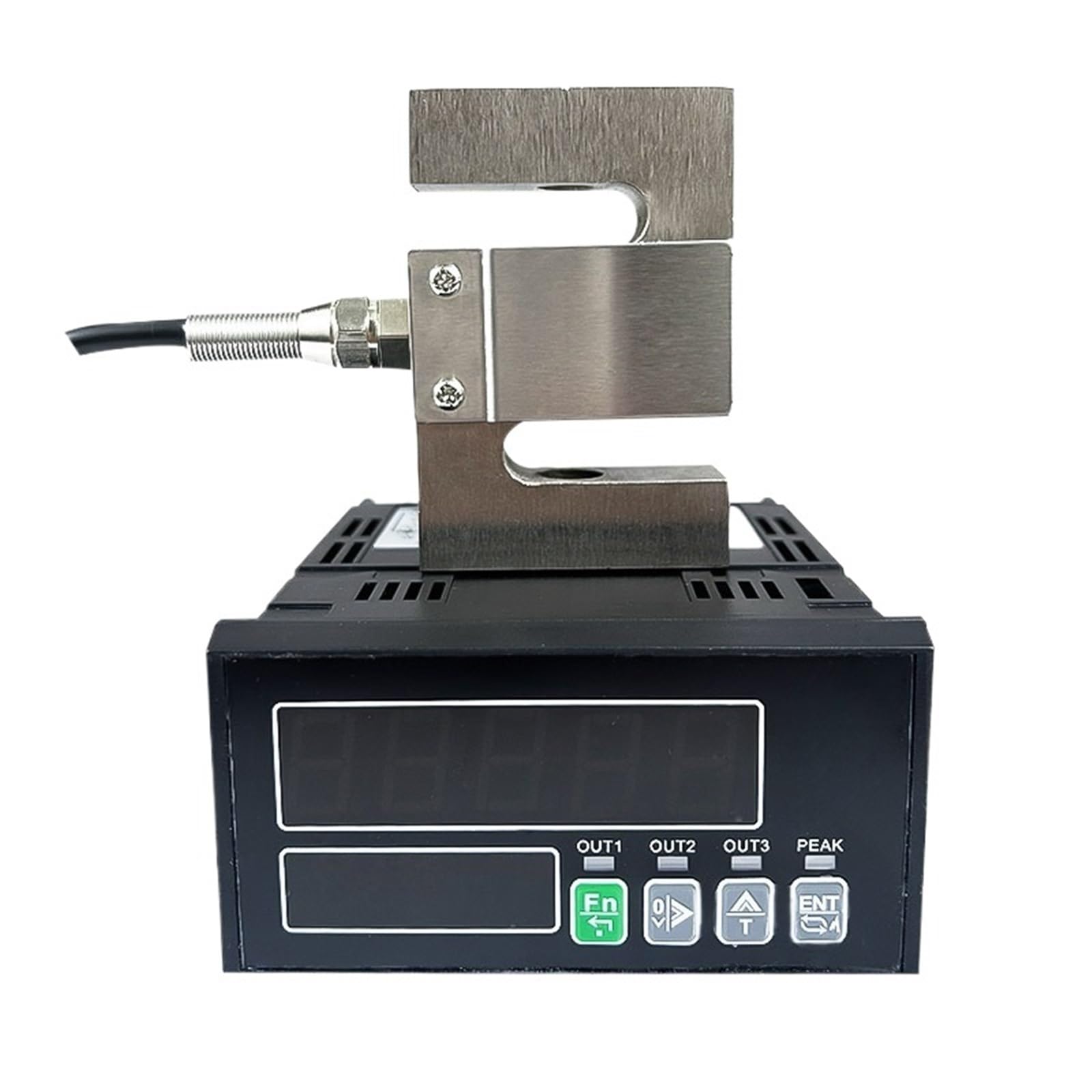 mXCDtRptJ Small S-Type Weighing Sensor and Load Cell Indicator Pull Pressur Sensor 100-300KG with 5 Digit Display Control Instrument Meter(300kg Indicator)