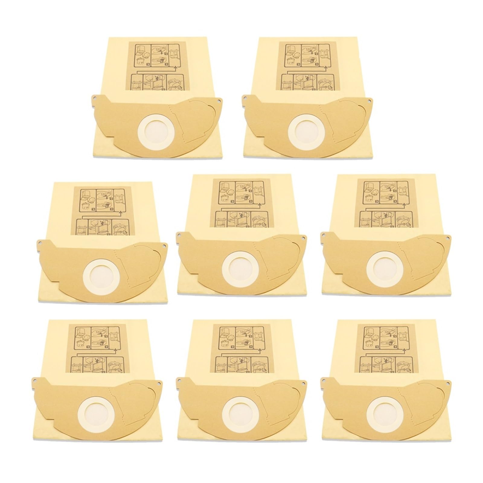 HIZON Paper Dust Bags，Compatible For Karcher，WD2 MV2 WD2200 WD2250 A2004 A2054 A2000 A2074 A2236 SE2001 SE5100 SE6100 Vacuum Cleaner 6.904-322.0