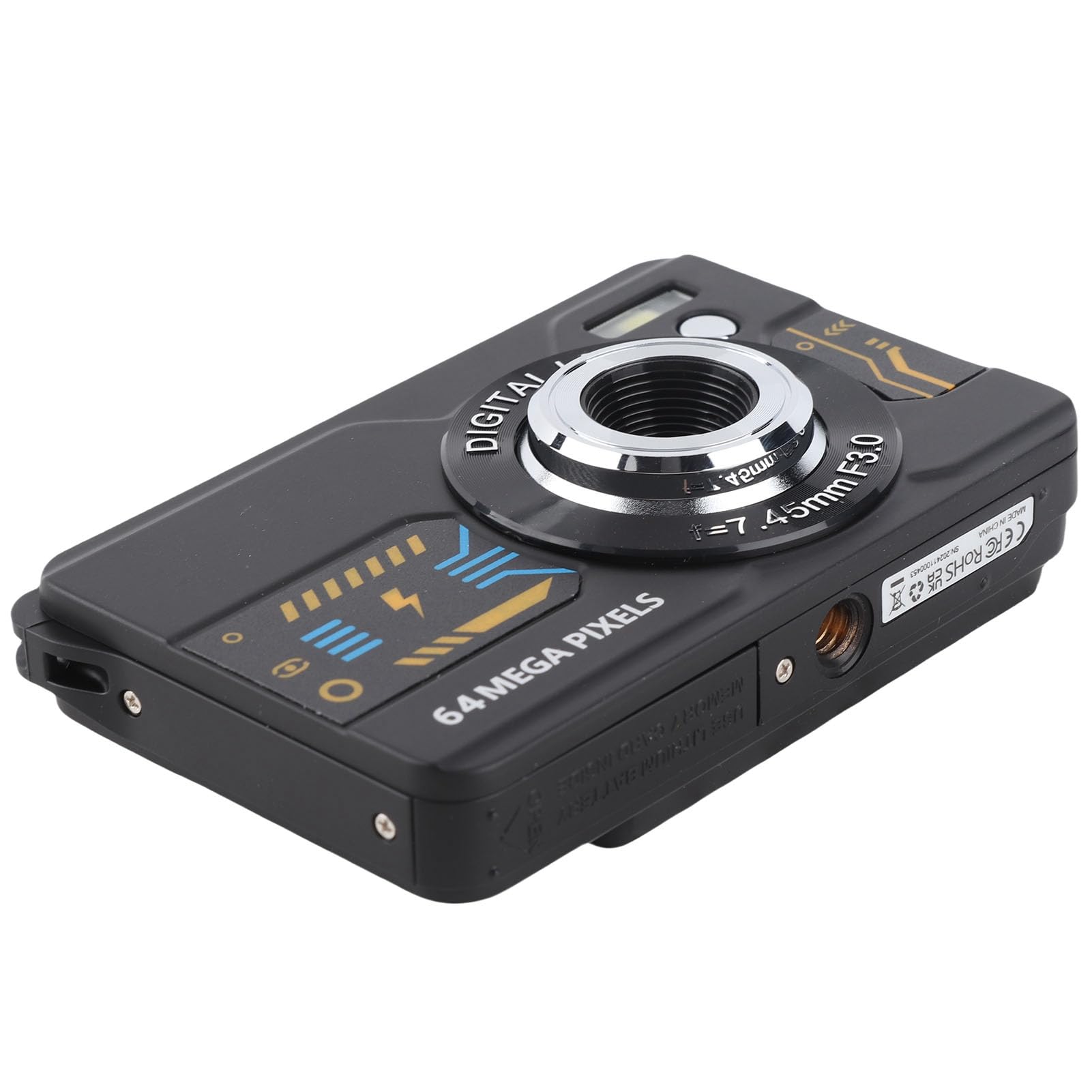Fotocamera Digitale retrò Portatile 4K 64MP per Fotografia con Zoom a 20 Volte per Viaggiatori e Fotografi per Principianti (64GB)