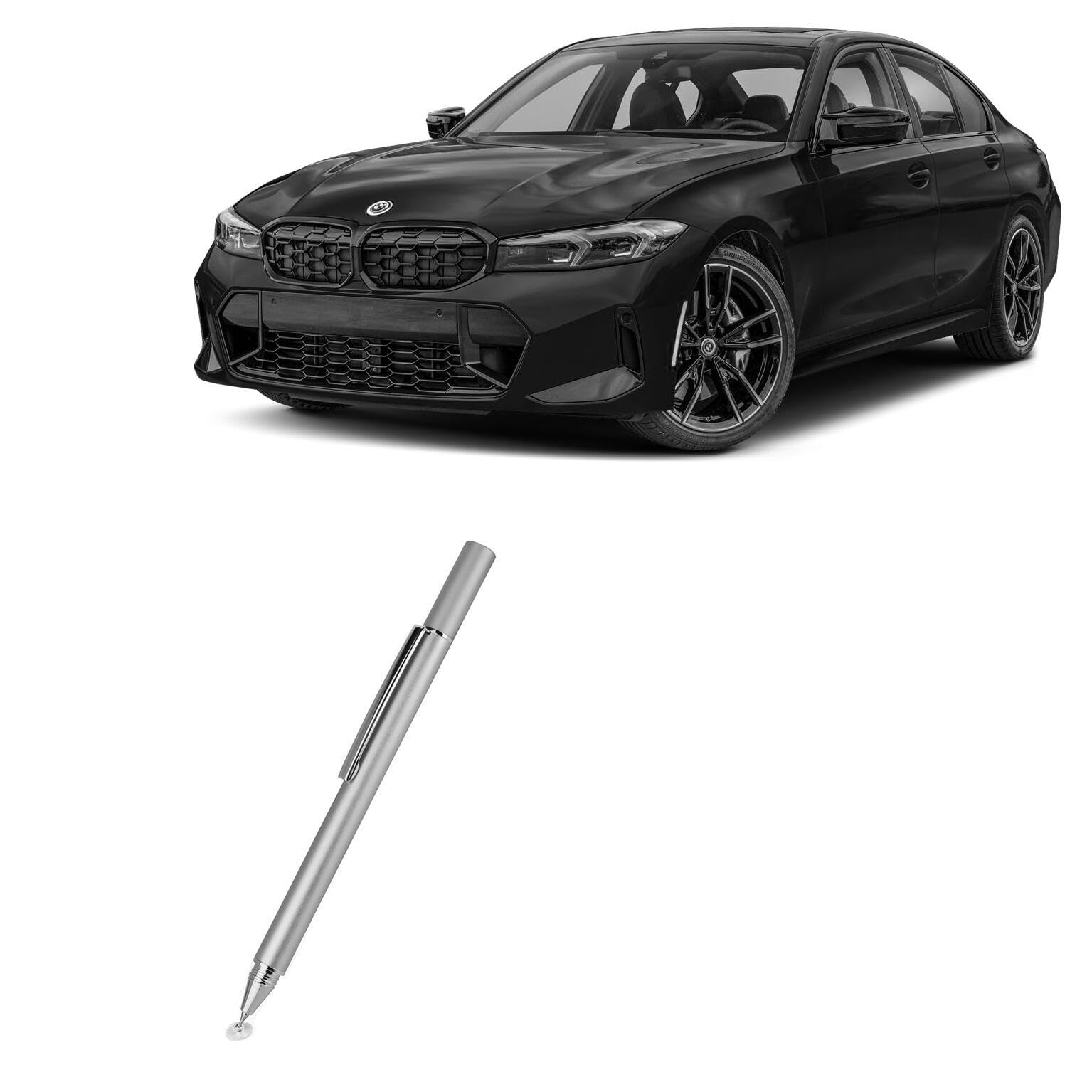 BoxWave Stylus Pen Compatible with 2024 BMW M340i xDrive Display (14.9 inches) - FineTouch Capacitive Stylus, Super Precise Stylus Pen - Metallic Silver