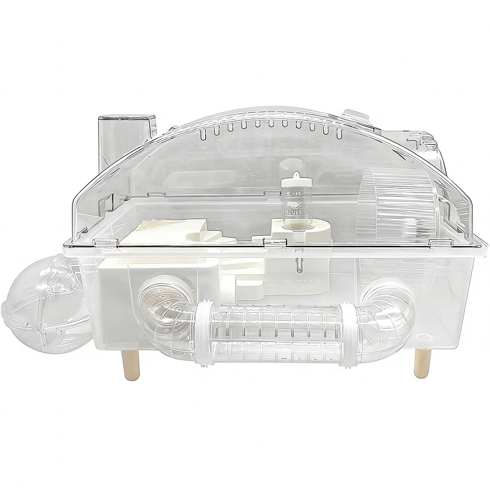 Cage pour rat et souris transparente avec roue pour observer votre animal