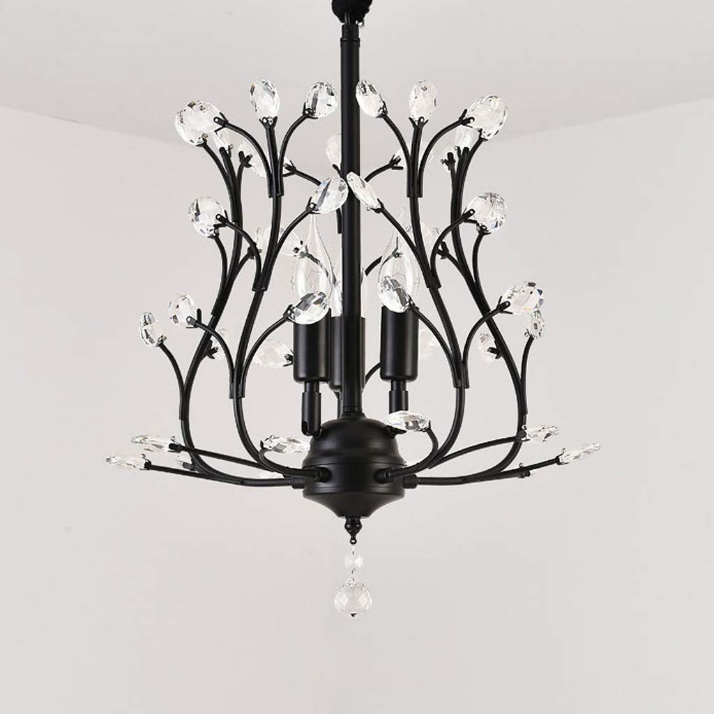 Lustre de luxe en cristal pour bureau et plafonnier suspendu moderne