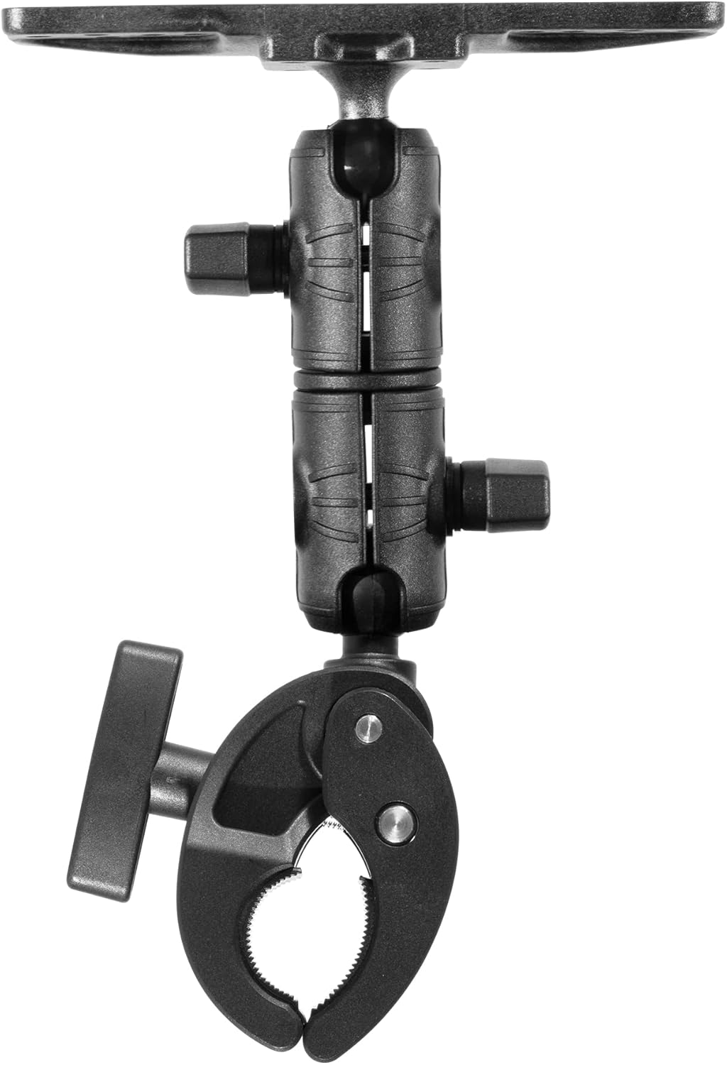 iBOLT Fish Finder IncrediBOLT Clamp Heavy Duty Handlebar/Post/Pole/Rail Mount for Watersports, Kayaking, Fishing, Boating Etc.- Features Universal Marine Fish Finder Equipment Plate