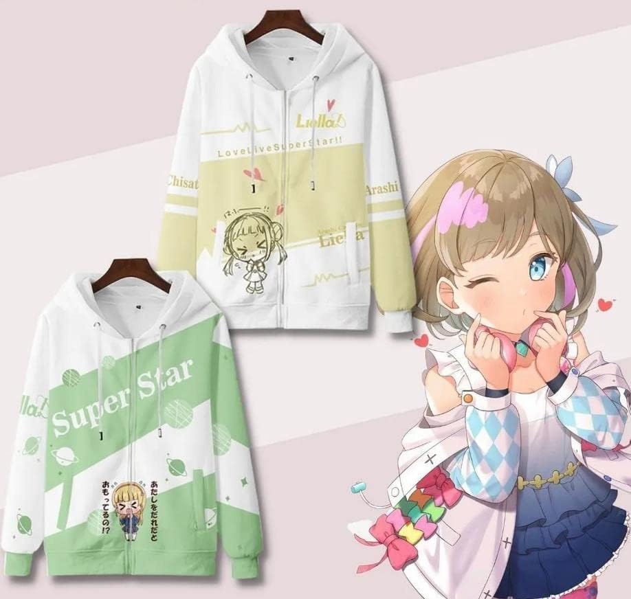 JUANZI ラブライブ スーパースター パーカー 長袖 コスプレ衣装 ラブライブ！平安名すみれ 唐可可 嵐千砂都 澁谷カノン 葉月