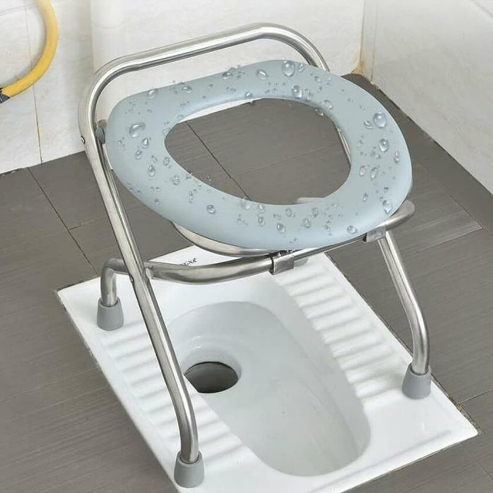 Chaise De Toilette De Camping Portable, WC Camping Car Toilette Seche, Toilette Pliable avec Siège De Toilette, Chaise De Toilette De Camp Pliante De 38 Cm De Hauteu