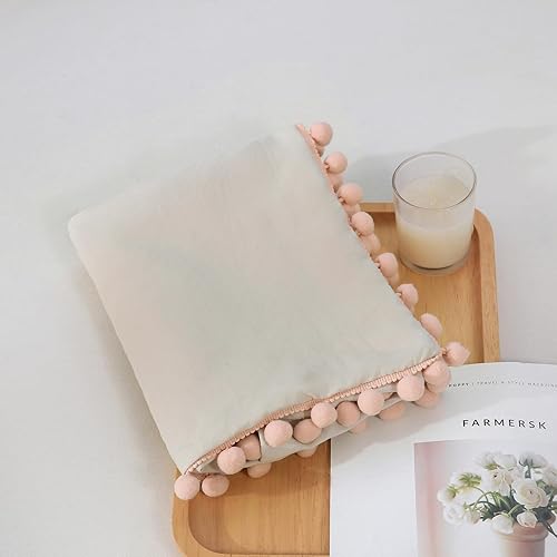 Miniatura 104 de Blue Body Pillow Cover Shabby Chic Long Pillow Case Cover Navy Blue Pom Poms Fringe Body Pillow case with Pocket Closure 20x54 inches(Body,Navy Blue)