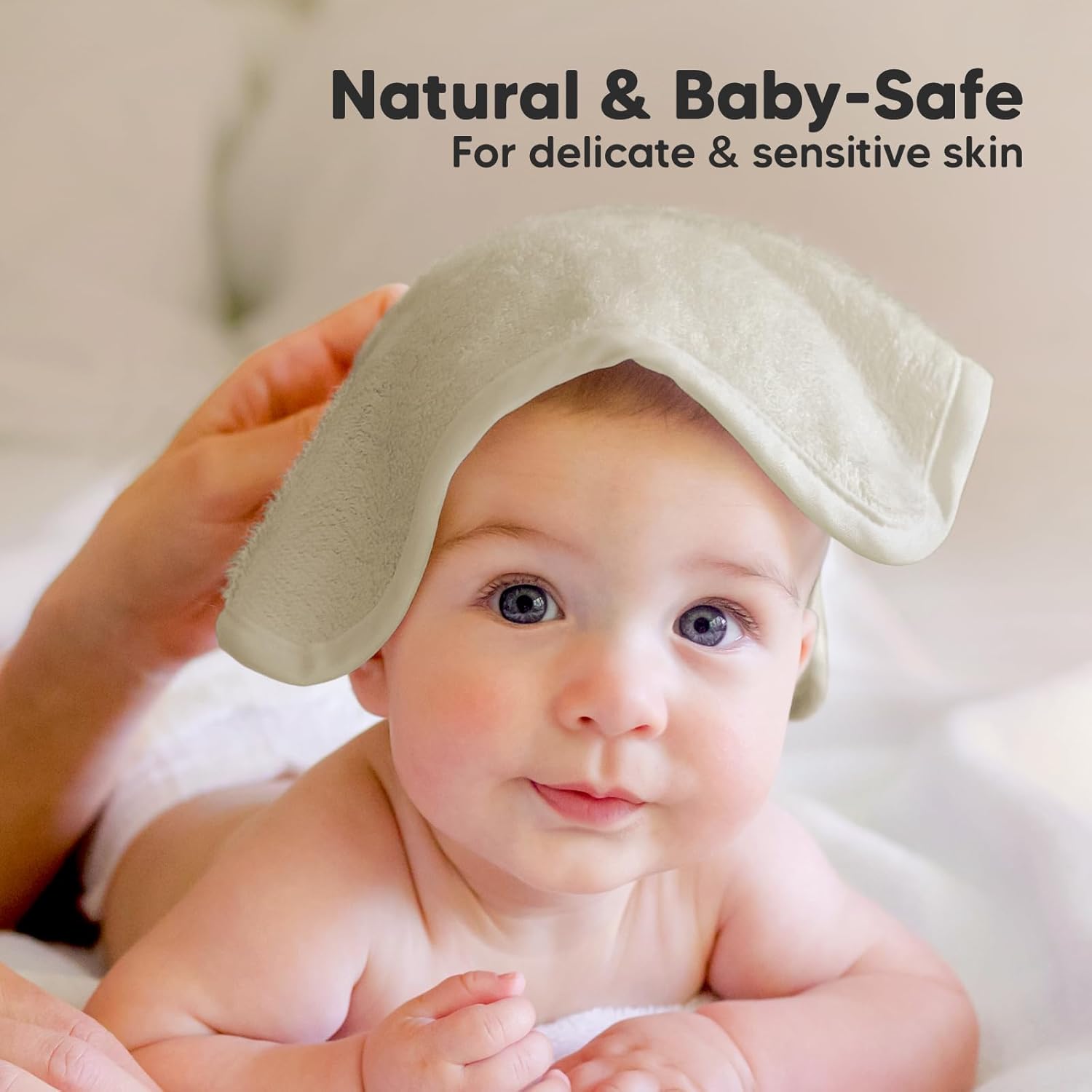 KeaBabies Baby Hooded Towel and Baby Washcloths - Bamboo Viscose Baby Towel, Bamboo Viscose Baby Towels and Washcloths