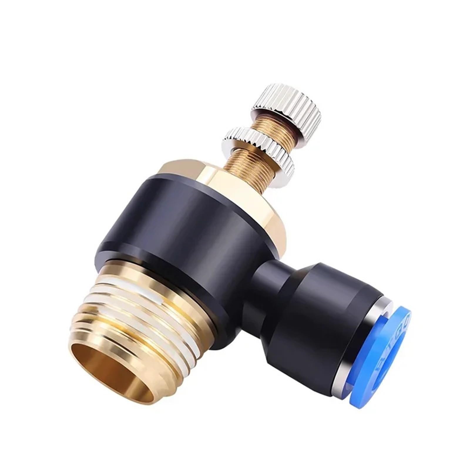 valvola limitatrice pressione 20/50/100 PZ 1/8 1/4 3/8 1/2 4 6 8 10mm Tubo flessibile Aria l Raccordo pneumatico regolabile Valvola a farfalla Controller valvola di riduzione(A3,100 PCS)