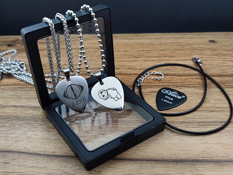 Amazon.co.jp: ヨルシカ ギターピック ネックレス シルバー チタン