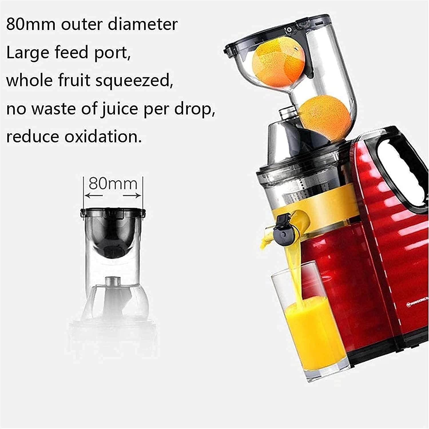 MIIKHI Juicer Machine,Slow Masticating Juicer Cold Press Juicer Machine Easy To Clean Higher Juicer Yield And Drier Pulp Juice Extractor