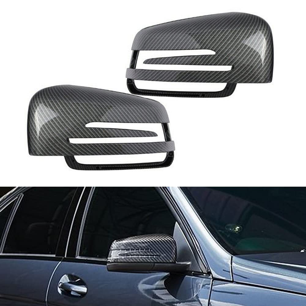 Patrón de fibra de carbono Tapa de la Cubierta del espejo retrovisor lateral para W176 W204 C204 W212 W211 W246 C117