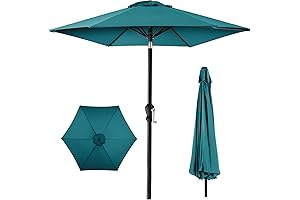 Best Choice Products Cerulean 10ft Market Patio Umbrella with Tilt and Crank