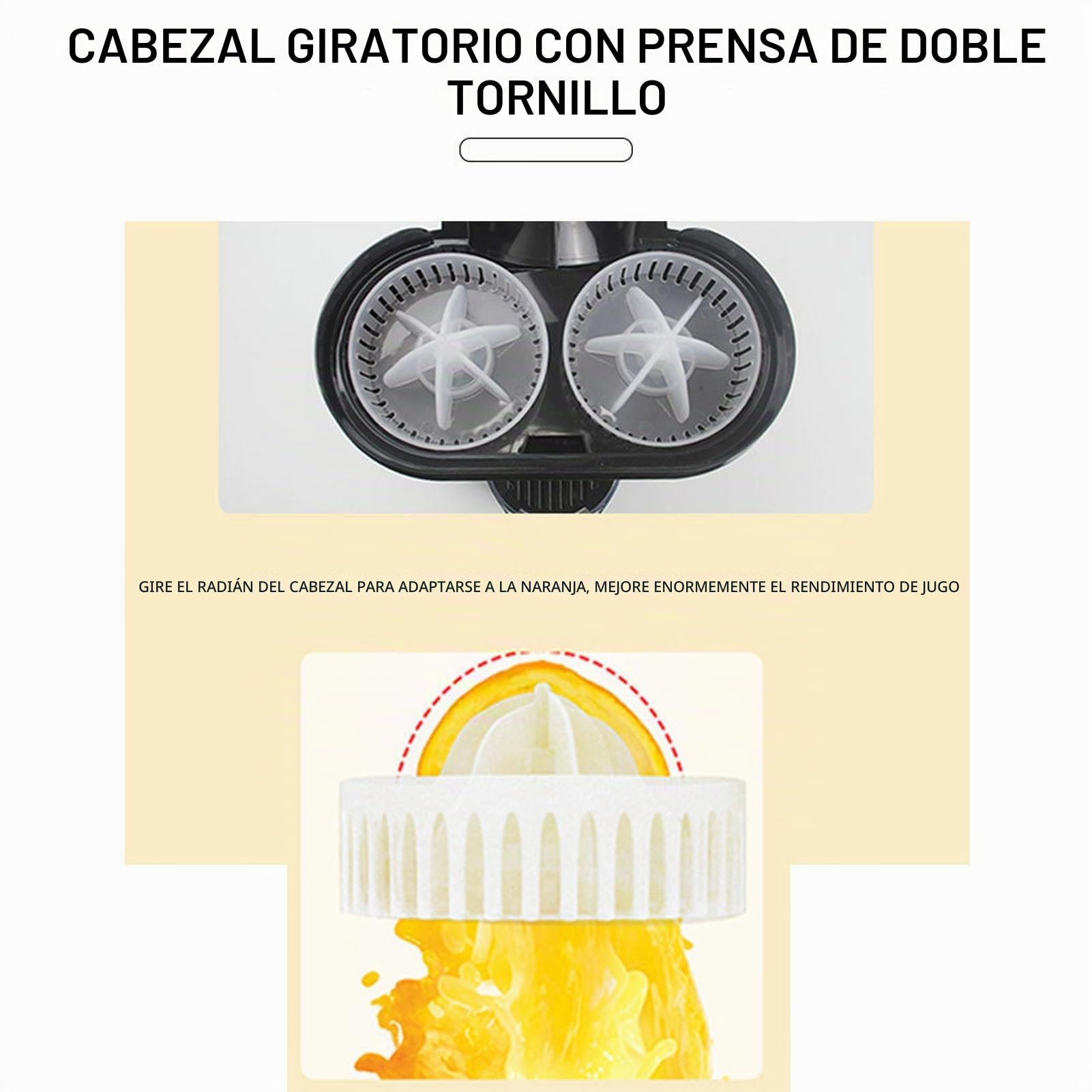Asixxsix Exprimidor Eléctrico de Cítricos de Doble Cabezal, Exprimidor Eléctrico de Naranjas, Exprimidor de Cítricos, Exprimidor Automático para Naranja, Limón, Lima, Pomelo