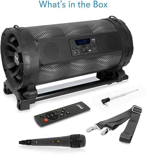 Miniatura 7 de Sistema estéreo portátil Bluetooth Boombox  Altavoz inalámbrico digital de 600 W para exteriores con luces LED, radio FM, reproductor de MP3, USB,