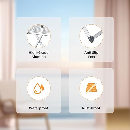 Miniatura 6 de Estante de secado de ropa, estante plegable para ropa interior y exterior, 10 clips para calcetines, estante de secado plegable que ahorra espacio