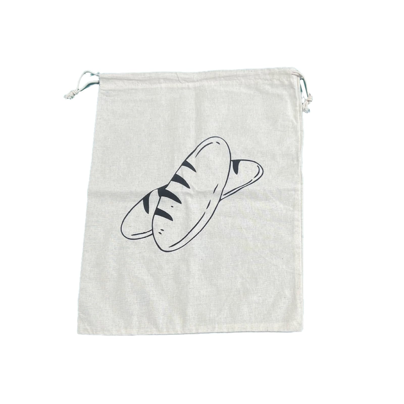 Xjdzineq Practical Drawstring Linen Bread Bags Sustainable and Breathable Packaging Pouch Perfect for Bread Fruits and Snacks Linen Drawstring Bag