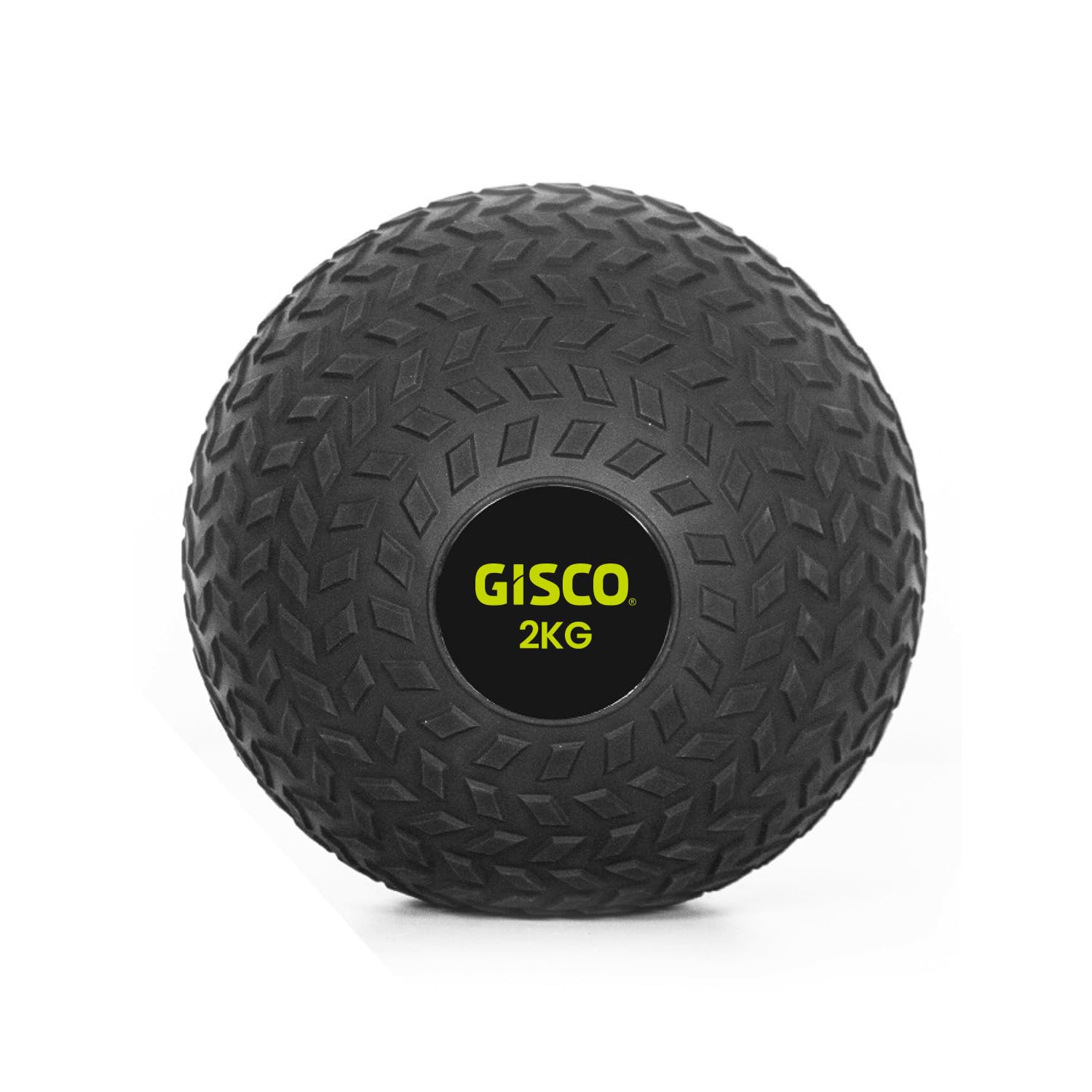 gisco premium rubber slam ball dead bounce ball slam ball | heavy weight for strength training fitness exercise workout gym | for men/women (2 kg)