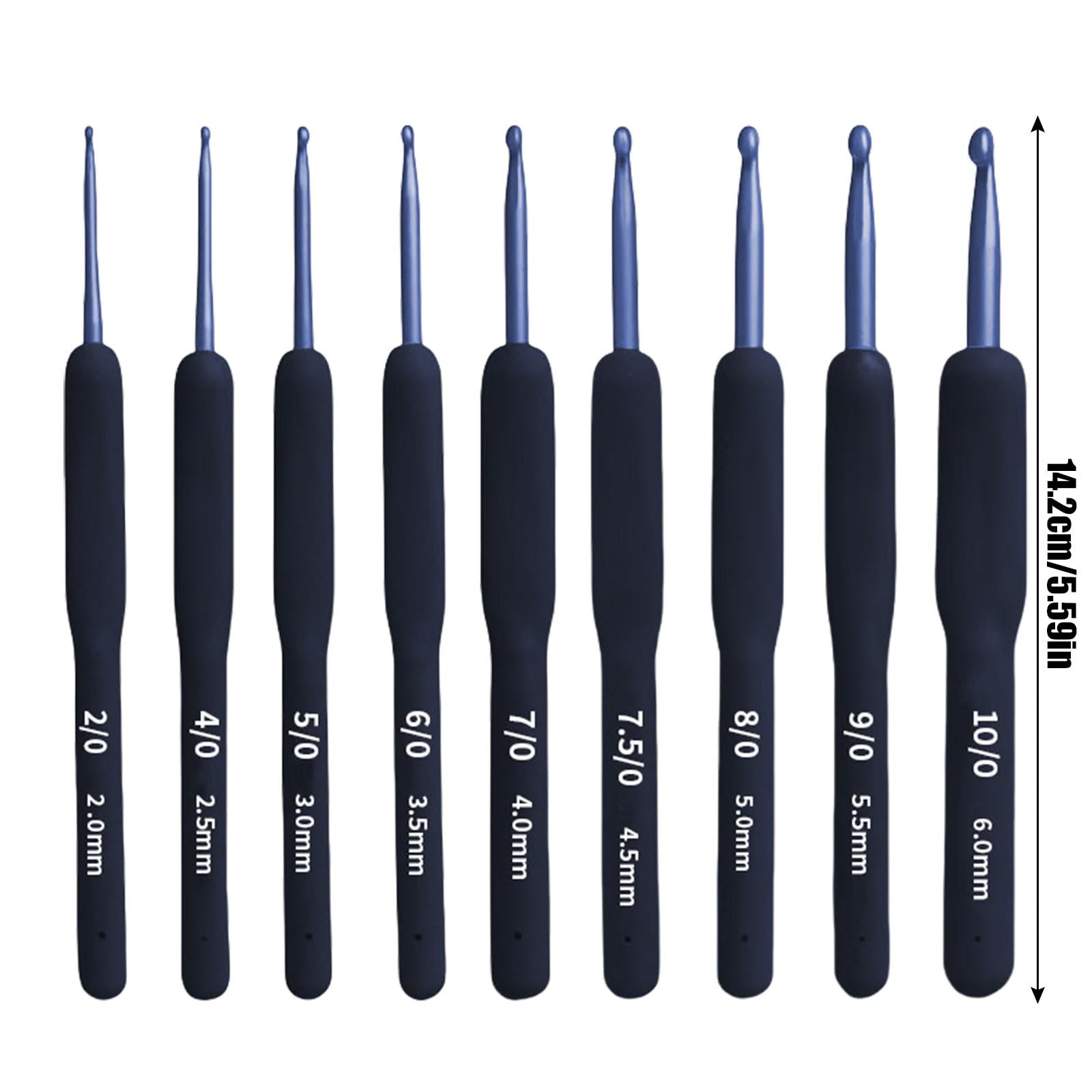Crochet Hooks Set, Size 2.0mm 2.5mm 3.0mm 3.5mm 4.0mm 4.5mm 5.0mm 5.5mm 6.0mm Crochet Hooks with Needles and Stitch Markers - Image 2