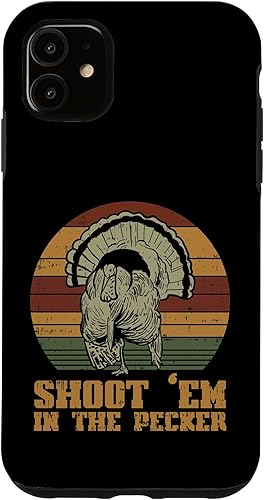 iPhone 11 Shoot Em In The Pecker Turquía Vintage Caza Hunter Estuche de regalo