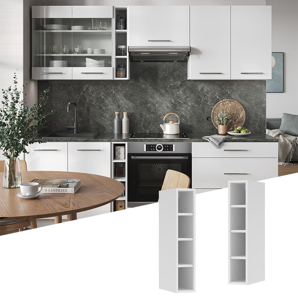 Vicco Hängeschrank Fame-Line, Weiß, 15 cm, zur Kombination mit weiteren Modulen der Fame-Line Serie
