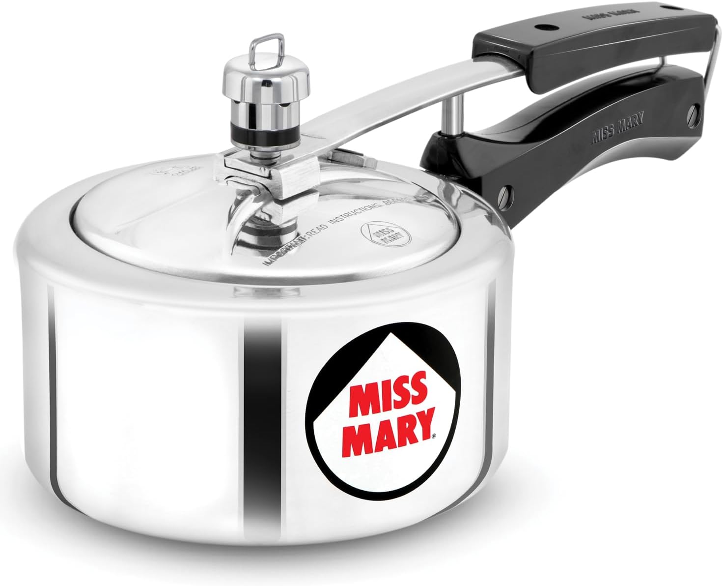 Hawkins 1.5 Litre Miss Mary Pressure Cooker, Small Inner Lid Baby Cooker, Silver (MM15)