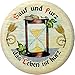 Produktbild Kaltner Präsente Geschenkidee - Insektenschutz für Gläser und Getränke aus echtem Holz/Bier Wein Bierdeckel Biergläser Weingläser Tassen Biergarten/Motiv Humor - Sauf und furz das Leben ist kurz