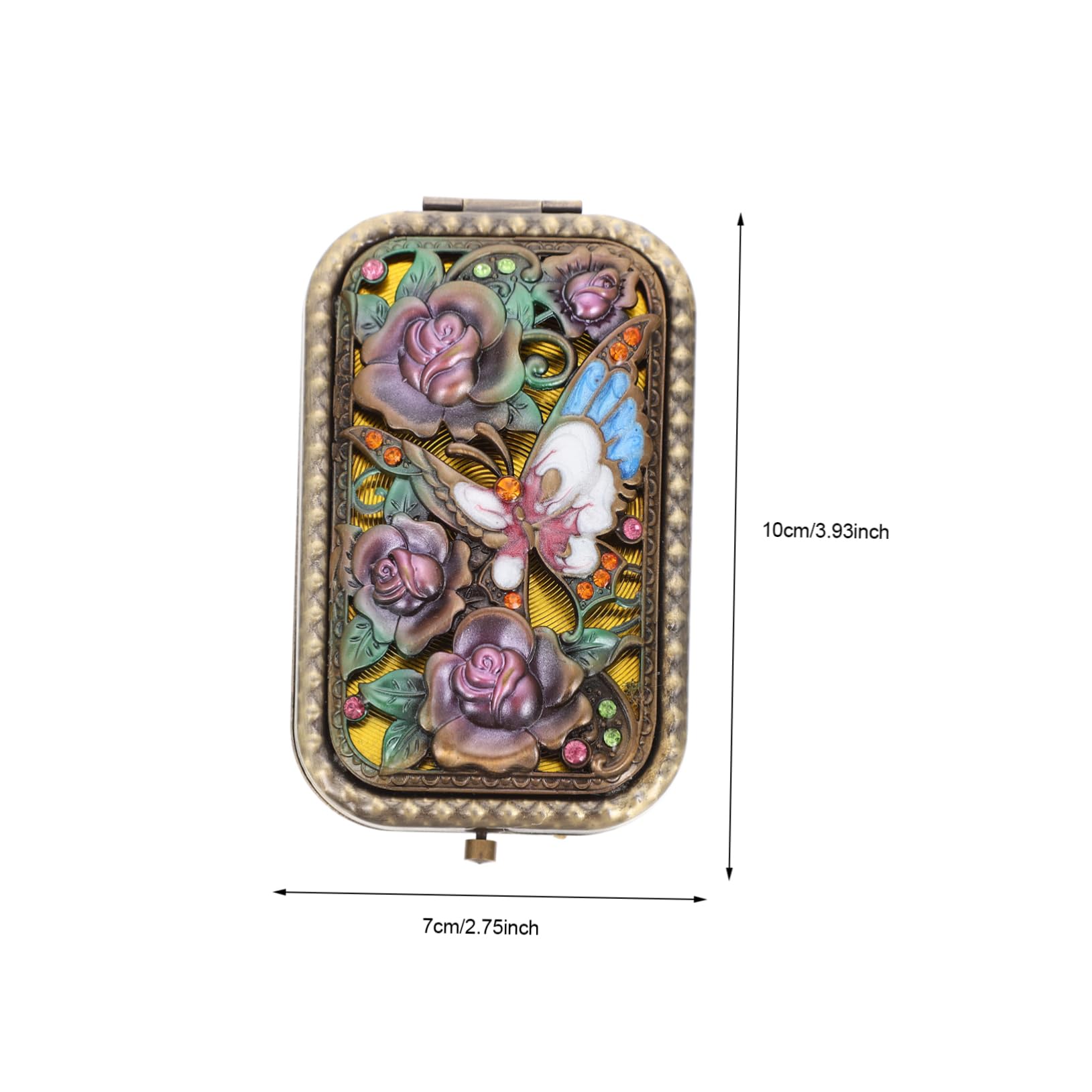 FRCOLOR 3stücke Kompakter Retro-kosmetikspiegel Doppelseitiger Faltbarer Make-up-Spiegel Für Unterwegs Für Taschen Und Reisen Leicht Und Praktisch Für Jederzeit Makelloses Make-up