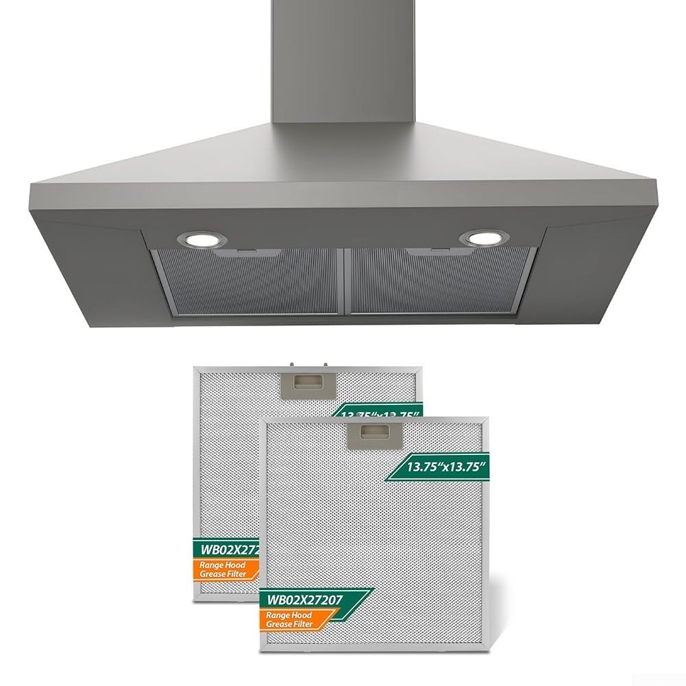 Aluminiowy filtr parowy, 2 sztuki, kompatybilny z okapami – mata filtrująca tłuszcz, trwała, 34,9 x 34,9 x 9 cm