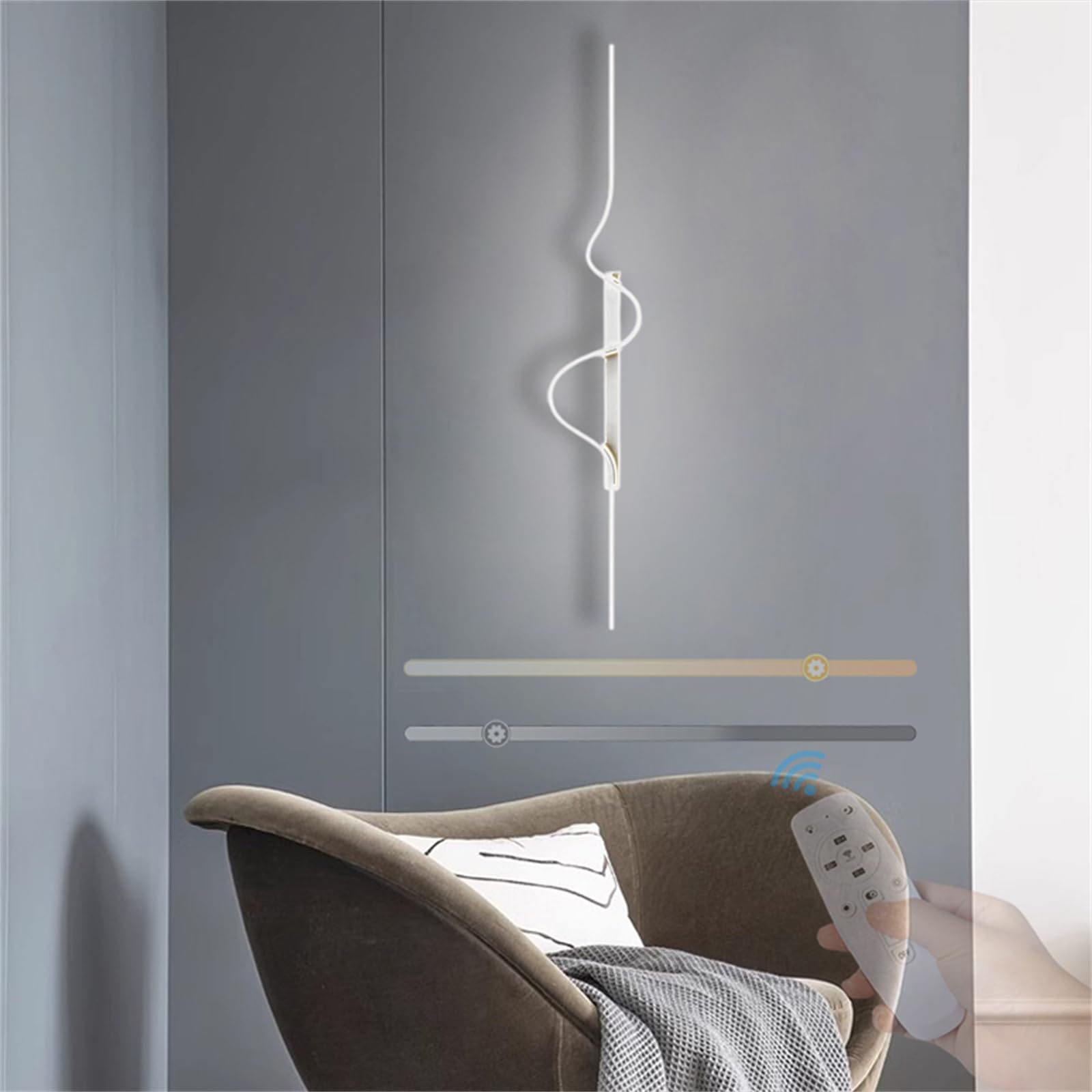 Aplique de pared LED regulable para eliminar fatiga visual con mando 8