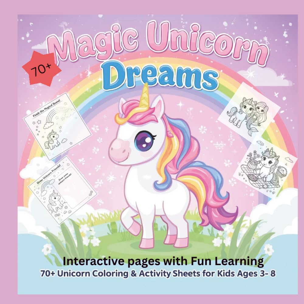 Magic Unicorn Dreams: Coloring and Activity Book