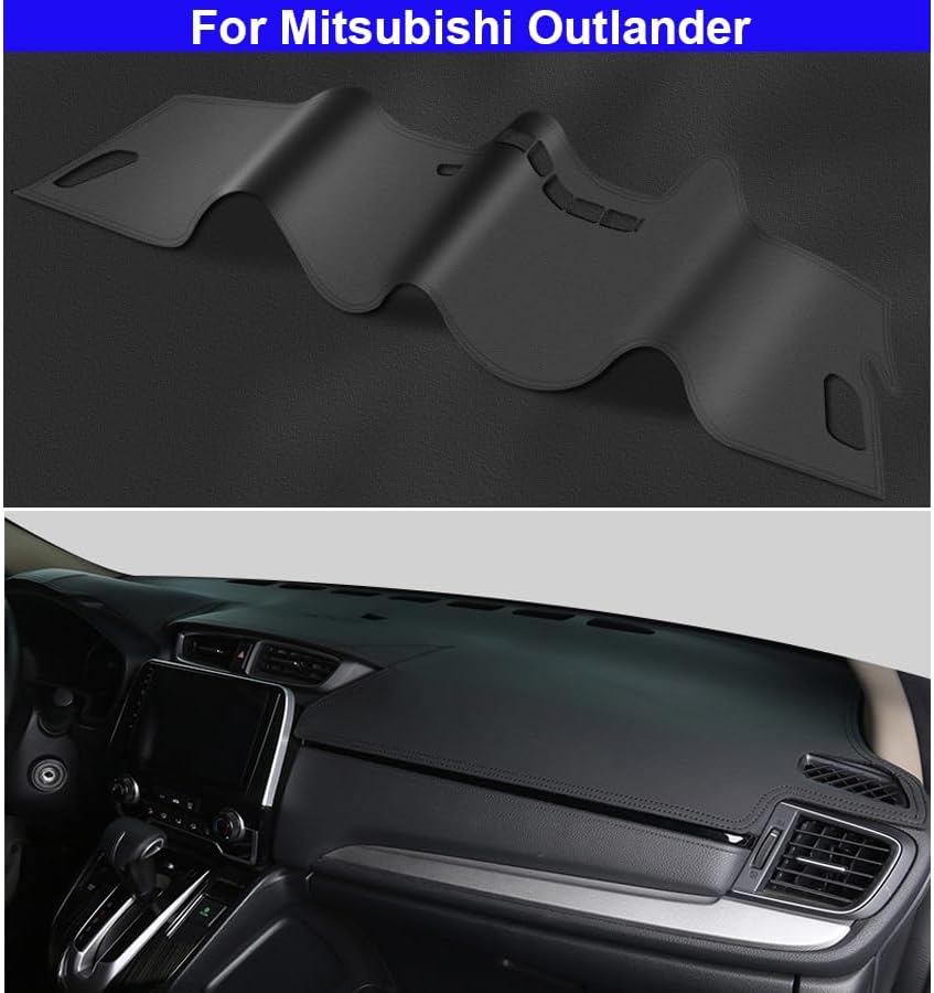 1Pcs New Black Leather Car Dashboard Sun Cover Non Slip Dash Mat Cover for Mitsubishi Outlander 2023 2024 2025