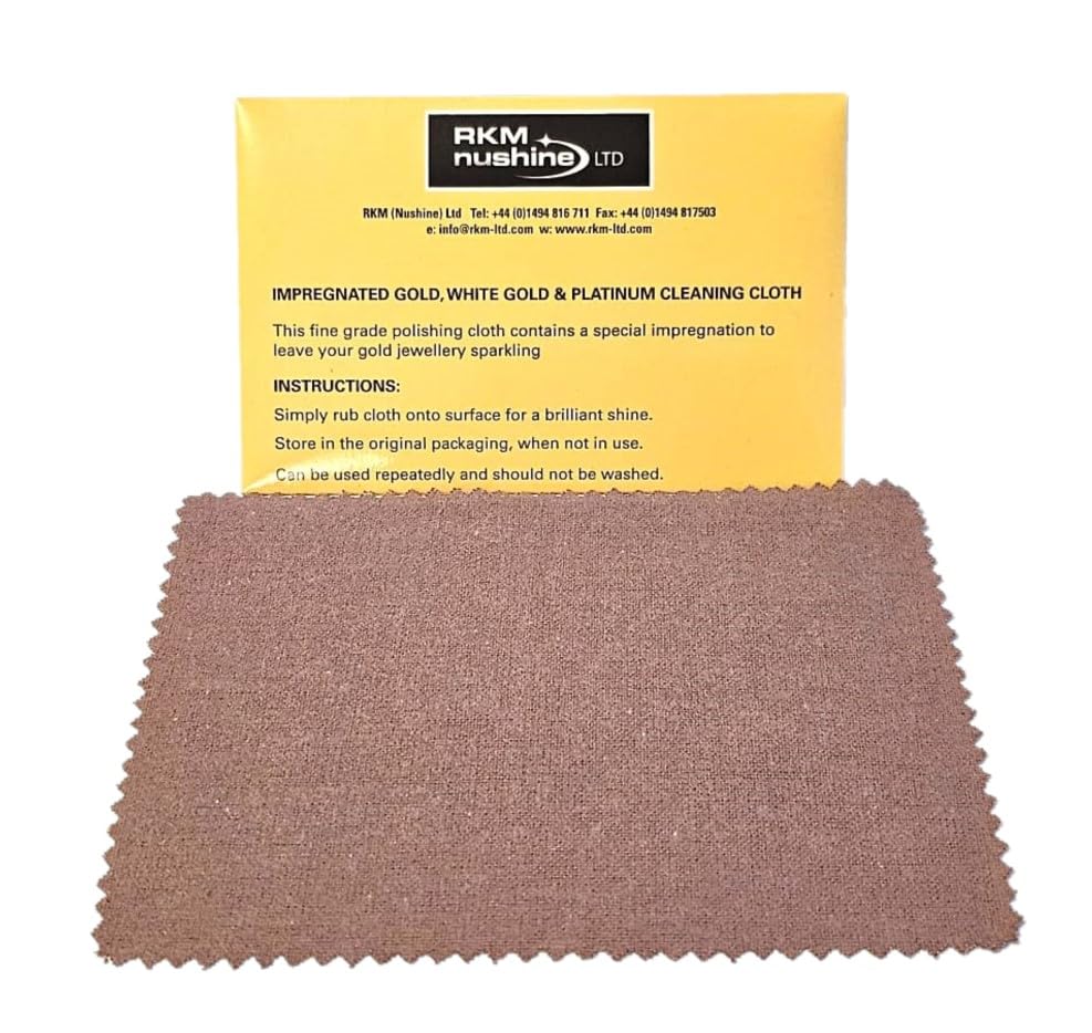 NushineGold, White Gold & Platinum Polishing Cloth - with envelope (SMALL 11.5 x 16.5cm)