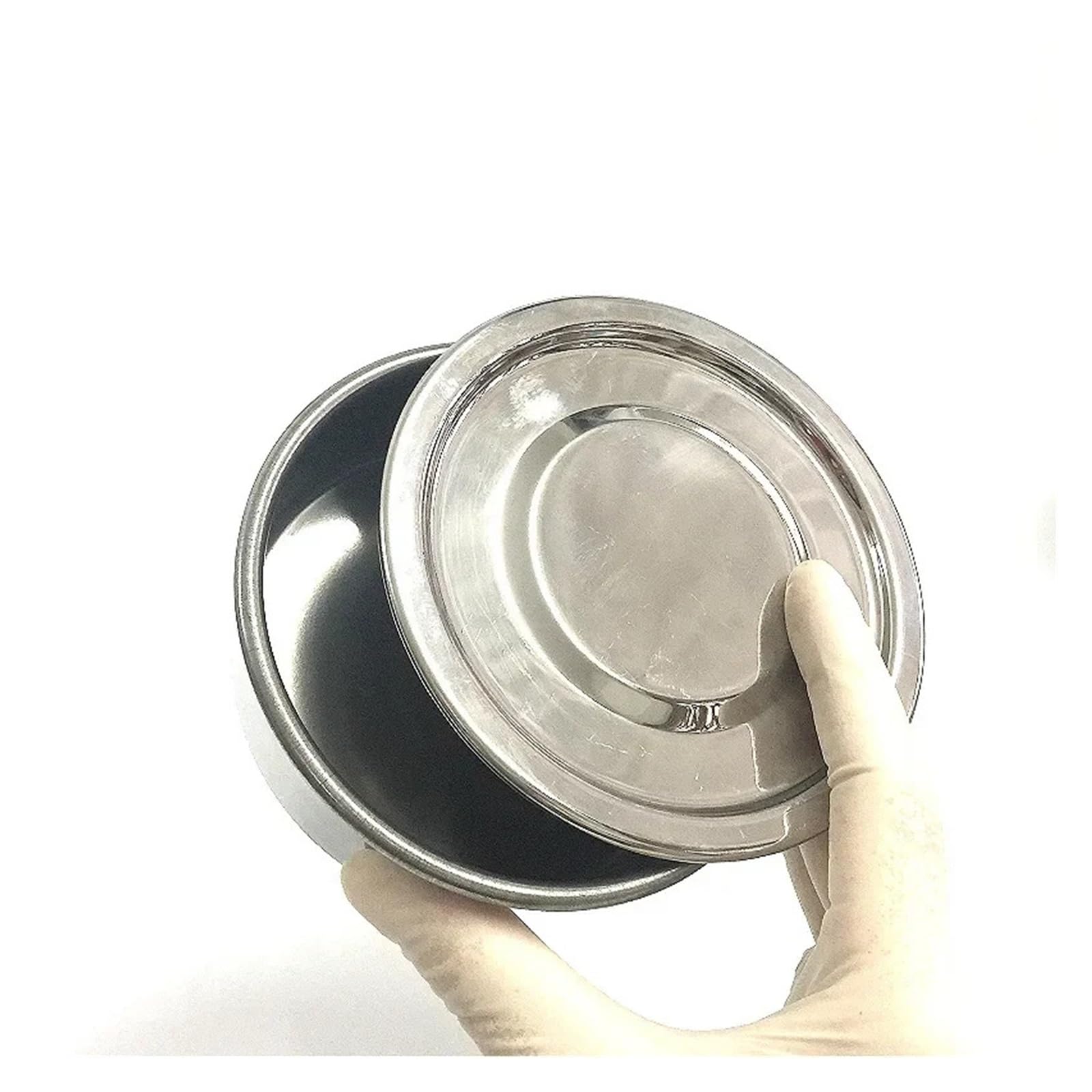 Couvercle et plateau for tamis de Test, diamètre 10 cm, couvercle et fond 304 SUS for échantillonnage en laboratoire, Inspection, tamis de pharmacopée