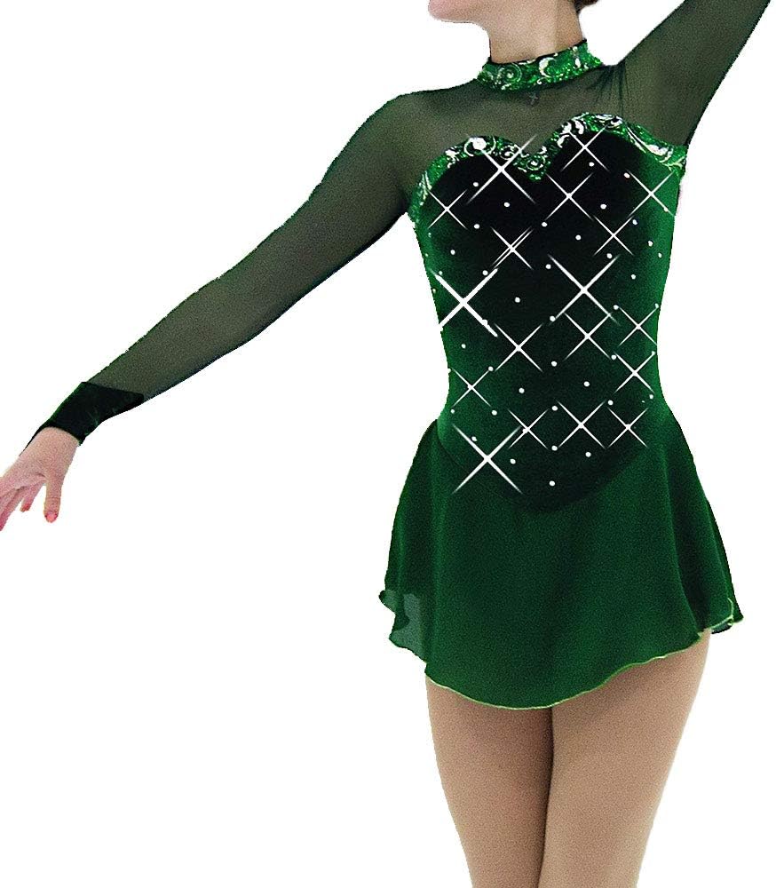Green figure skating dress Clearance
