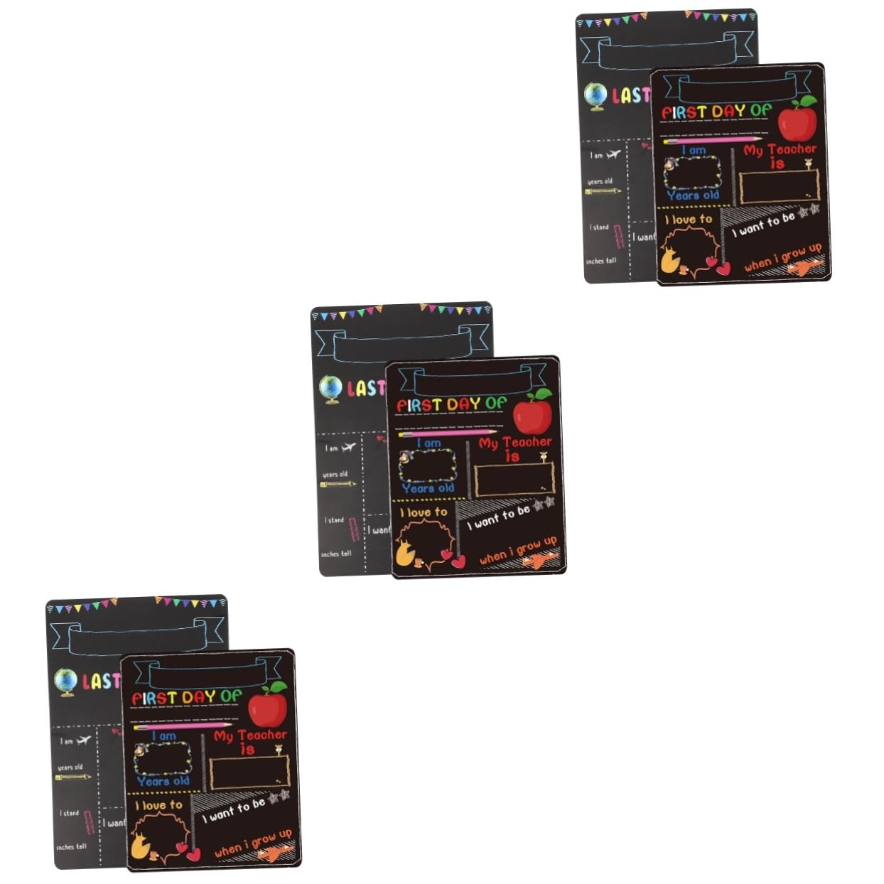 Tofficu 3 Set Lavagna Scolastica Tavole Doppio Etichette Primo Al Consiglio Scolastico Lavagna Primo Cavalletto Per Marcatori Lavagne Marcatore Di Legno 2 Pezzi * 3