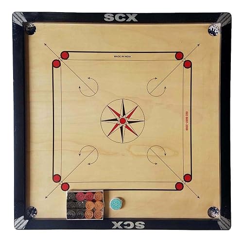 SHREYAS Carrom GHT-4 Jeu de société Taille moyenne standard (66x66cm