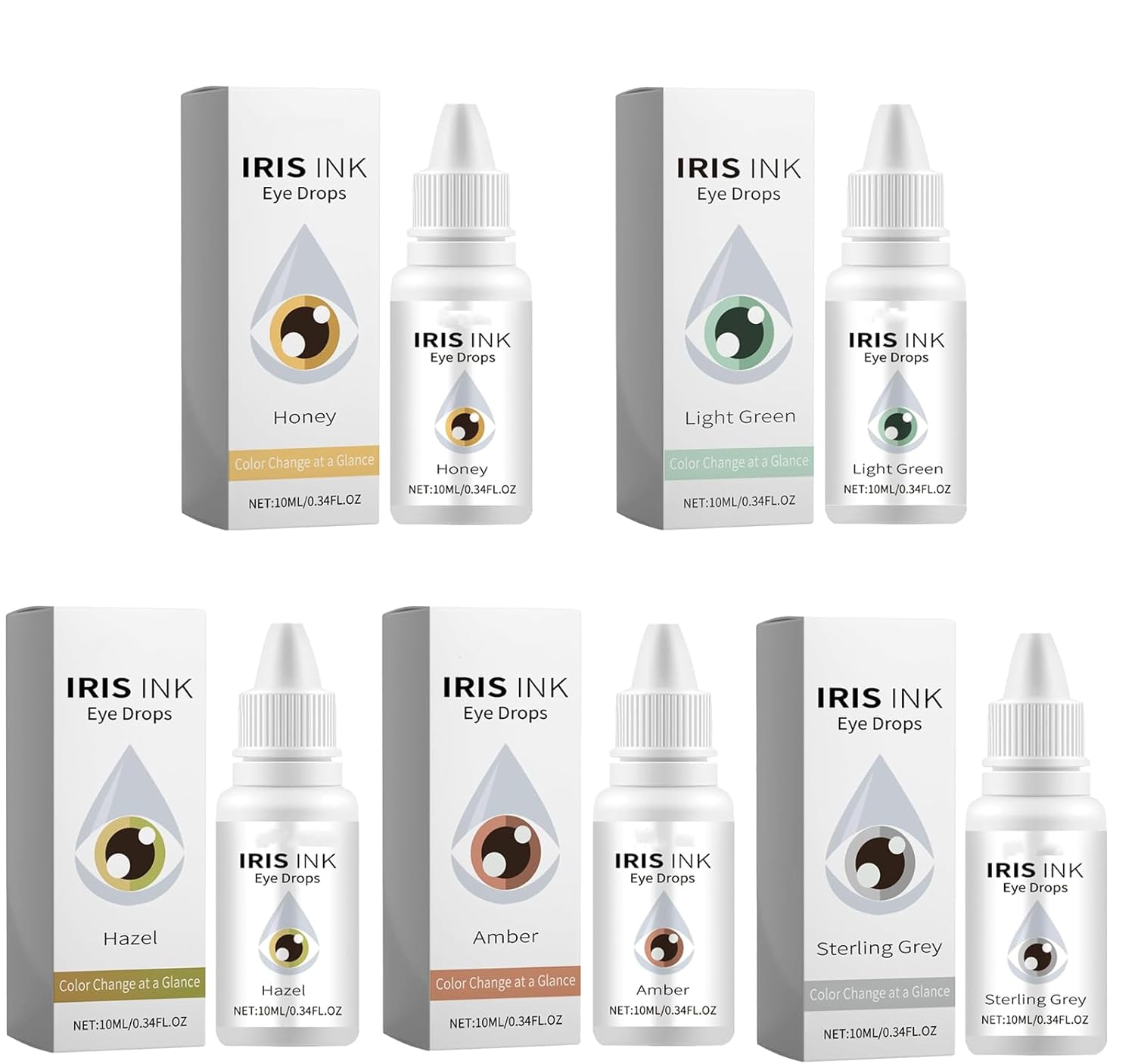 Irisink Color Changing Eye Drops, Fancy Drops Change Your