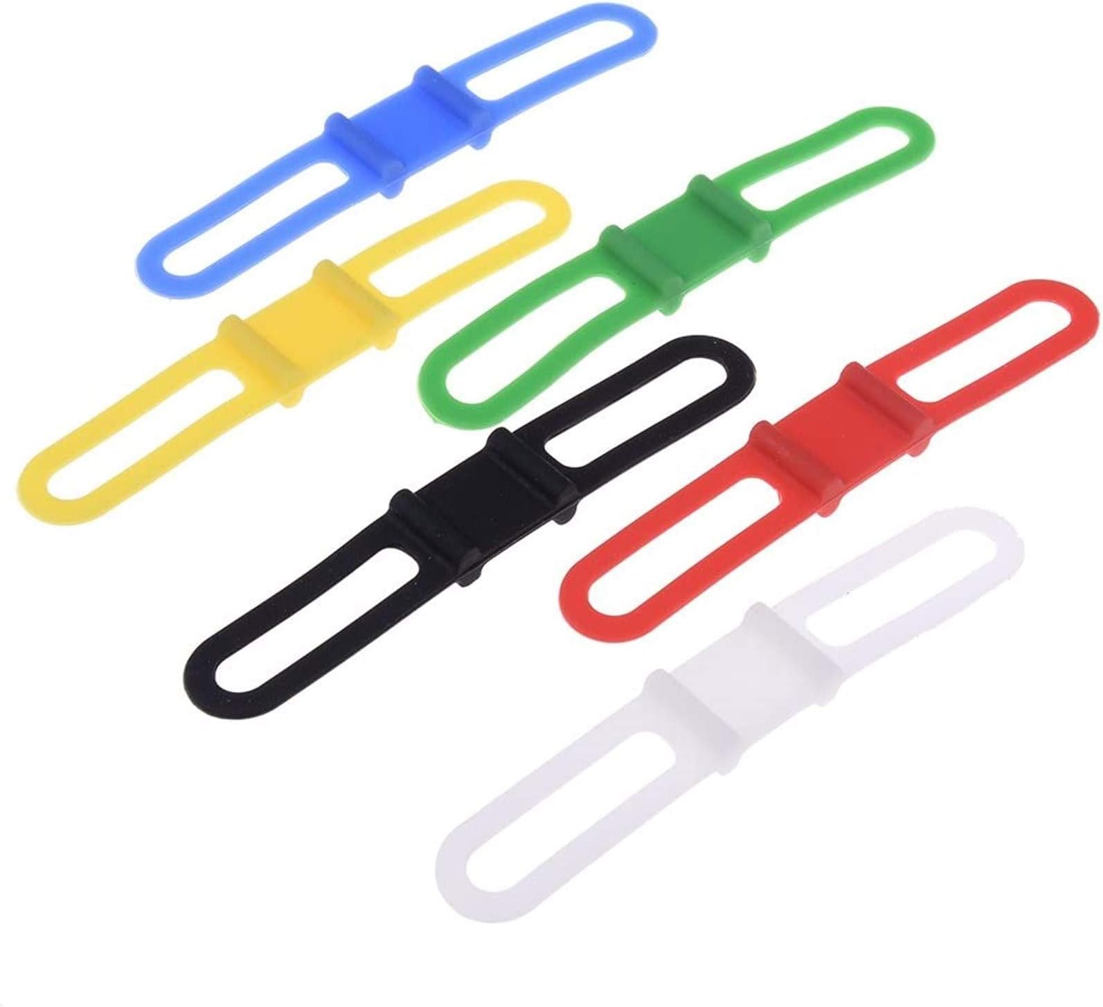 Speed Been Bloomeet 6 PCS Bike Bicycle Light Silicone Band Led Flashlight Rubber Elastic Strips Bandage Belt Tie Clip Ribbon Mount Holder