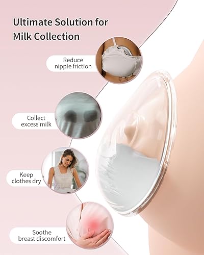 Miniatura 4 de Colector portátil de leche materna con silicona suave, incluye 20 bolsas de almacenamiento, diseño manos libres para madres lactantes, a prueba de