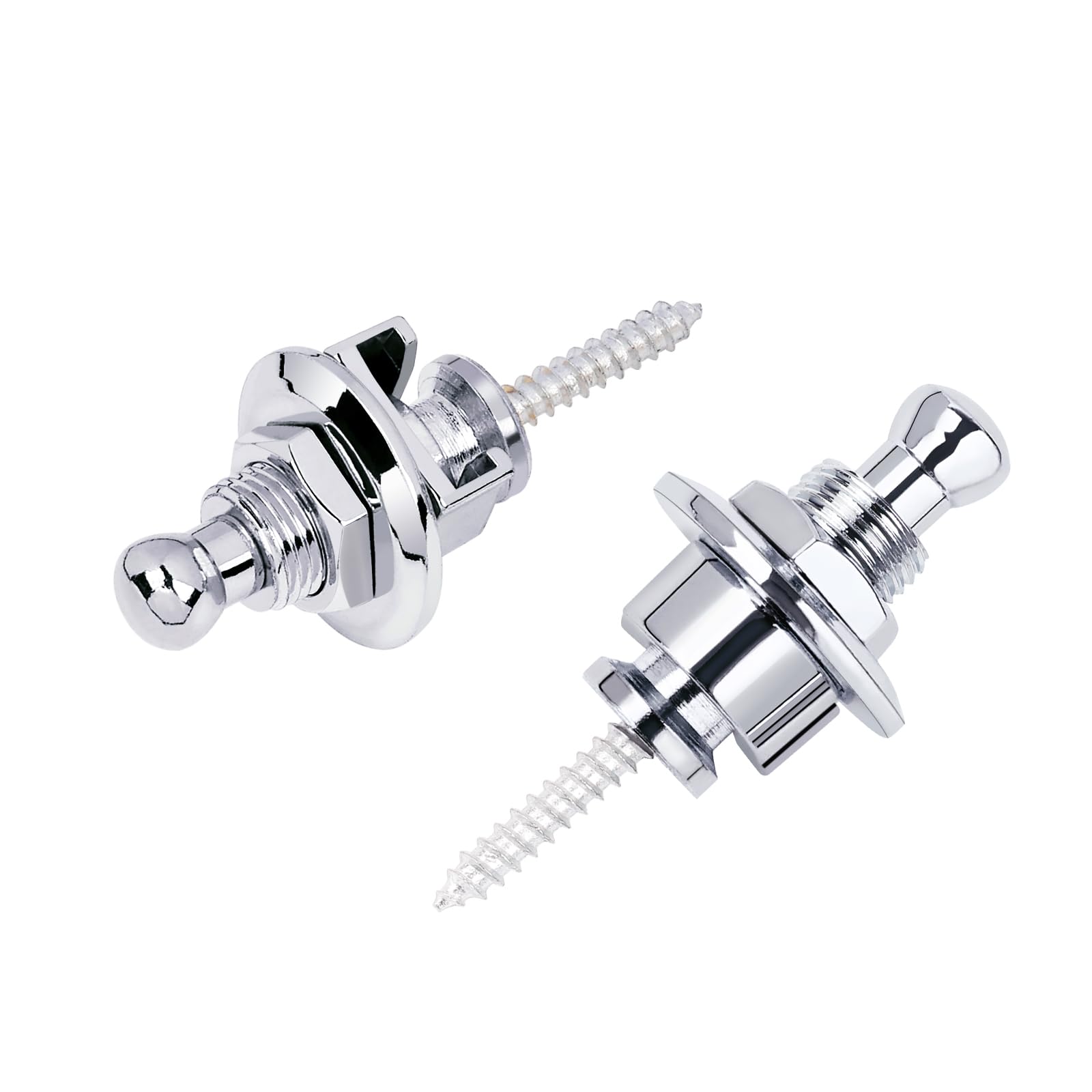 Banworks Quick-Release Locking Strap Buttons Security Straplocks for Acoustic/Electric Guitars Bass Pack of 2 JT/DSBDK-01 Chrome - Image 4