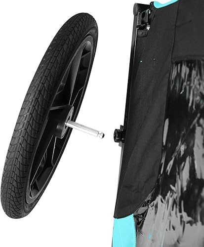 Miniatura 9 de Cochecito plegable para mascotas y remolque de bicicleta para perros y gatos, diseño ligero, verde claro