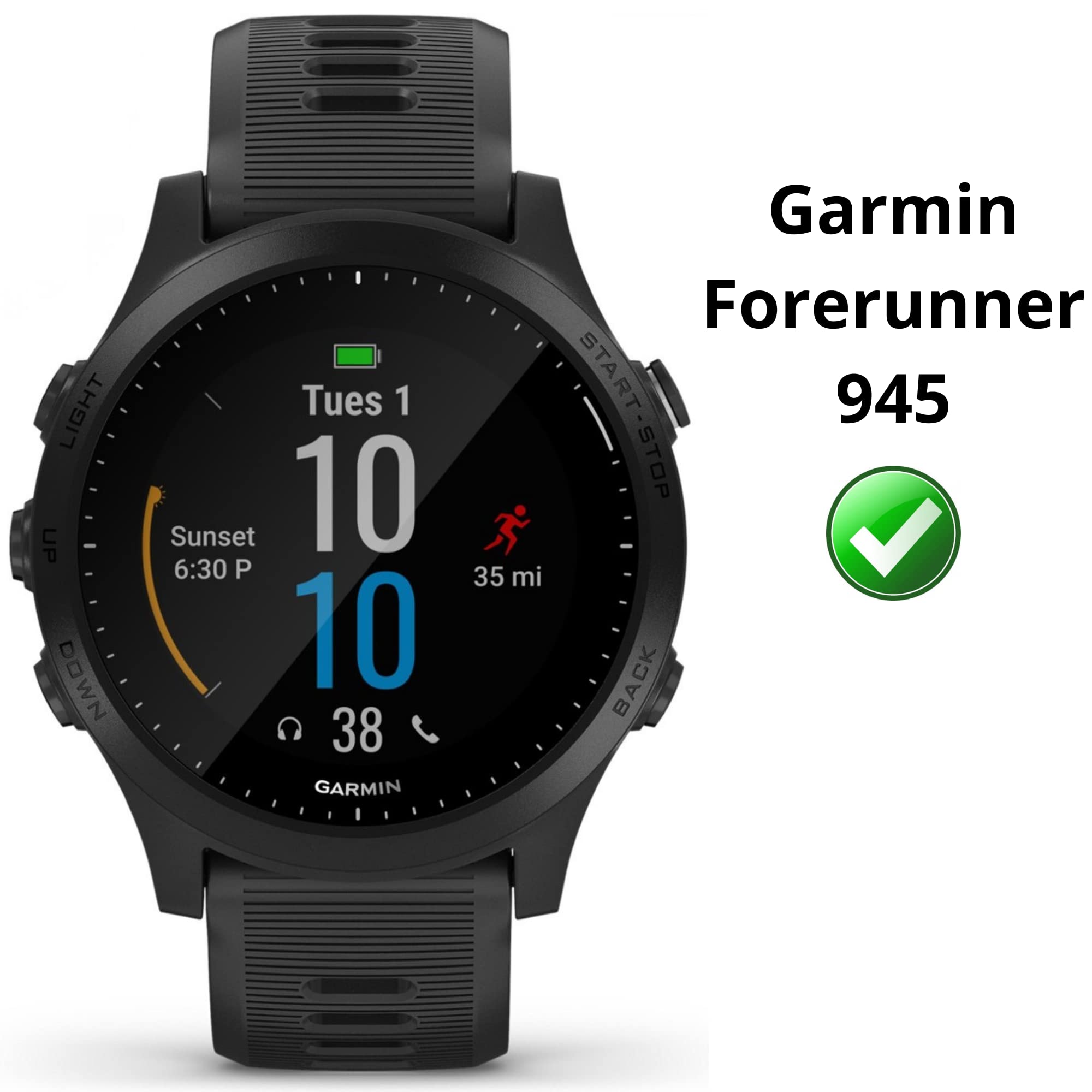 PHONILLICO Vetro temperato compatibile per Garmin Forerunner 945 [2 Pezzi] Pellicola Protettiva