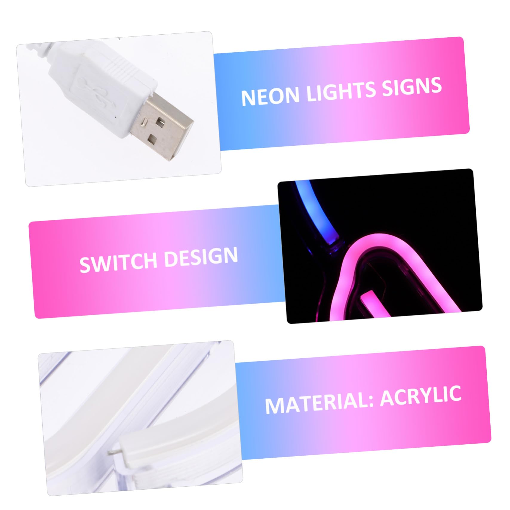 Gatuida Letrero Led De Neón Acrílico Para Decoración De Habitación y Gaming, Luz Ambiental Nocturna Usb, Cartel Luminoso Decorativo Para Dormitorio, 1 Unidad