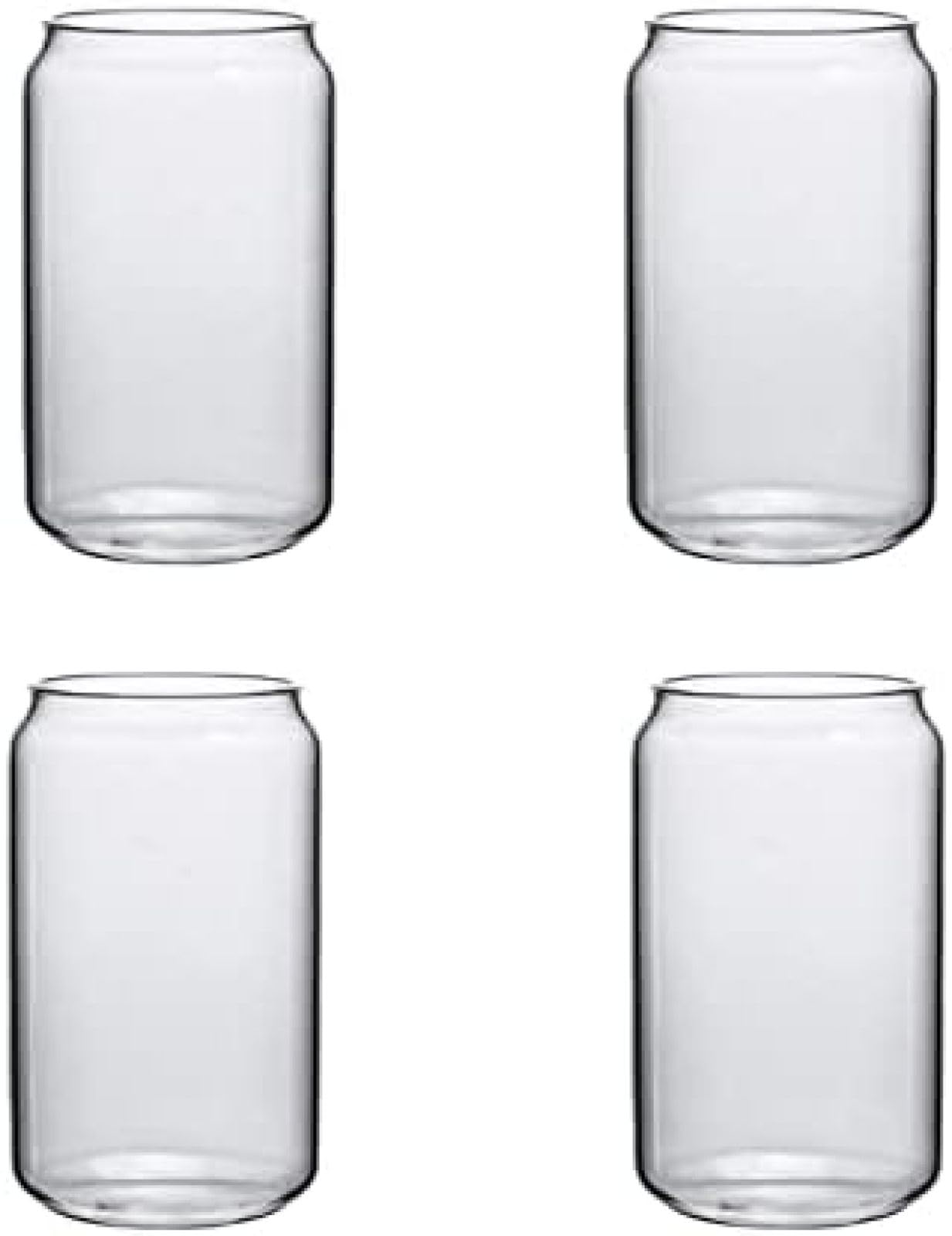 Vasos para Beber con Tapas de bambú y Pajita de Vidrio, Juego de 4 Piezas, Vasos de Vidrio Esmerilado de 19 oz, Vasos de café Helado, frascos de Vidrio, Vaso de Agua, Regalo para Cerveza, có