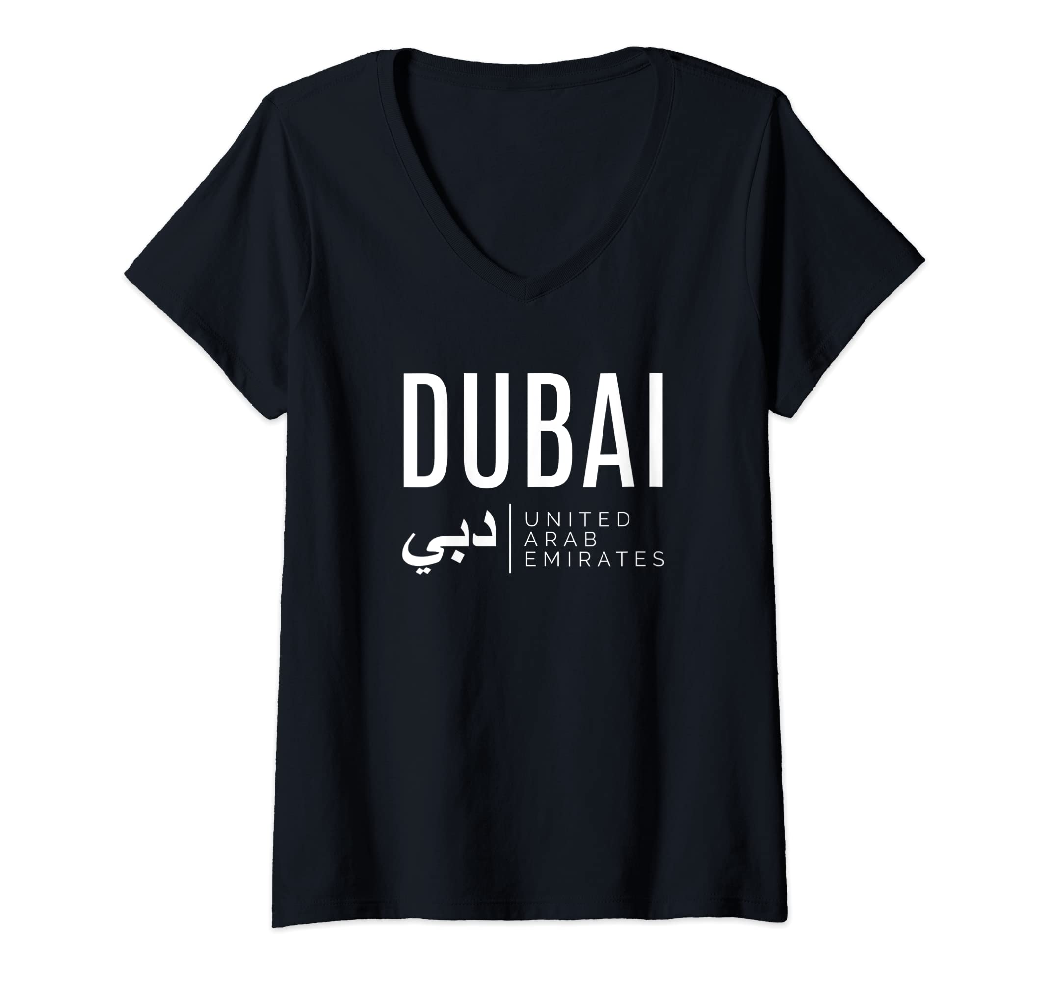 Offpath TeesWomens Dubai United Arab Emirates UAE T-Shirt V-Neck T-Shirt