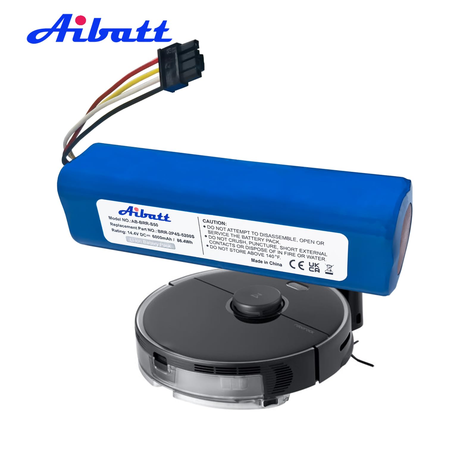 Batteria di ricambio da 6000 mAh per Dreame D9 Pro D9 Max, D10/D10 Plus/D10s/L10/L10s Ultra/Z10 Pro, batteria per Xiaomi S5/S6/S7/Q7 Max MaxV Ultra Pure, Roborock S50/S55, Mijia 1st e 2nd Gen, BRR