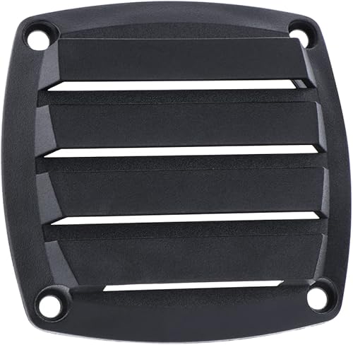 Miniatura 4 de VTurboWay 2 piezas de rejilla de plástico a ras de ventilación, ventilación de barco marino, 2-3/4 pulgadas, negro, tornillos de instalación