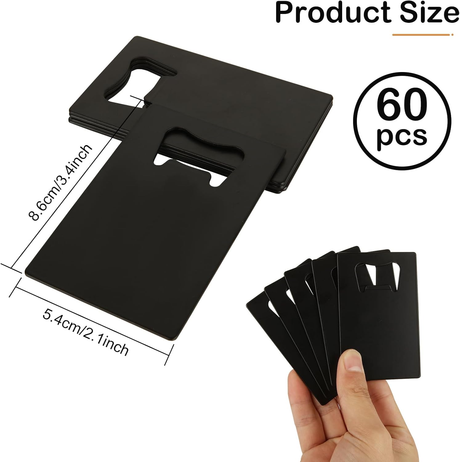 CYEAH 60 Pieces Credit Card Bottle Opener, Metal Poker Groomsmen Wallet Size Bottle Openers, Beer Wine Stainless Steel Bottles Opener for Wallet Pocket Party Wedding Favor