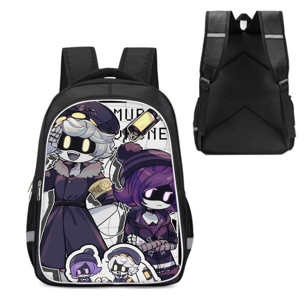 Murder Uzi Drone Rucksack School Bag for Boys Girls | Stylish Waterproof Nylon Rucksack Casual Daypack | Primary Junior High University School Bag Bookbag (Black-3)
